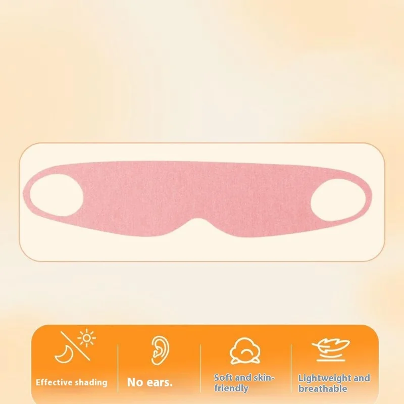 Sleep Eye Mask Lightweight Ear Hanging Eye Cover for Eye Fatigue Relief Travel Nap Time - Pink