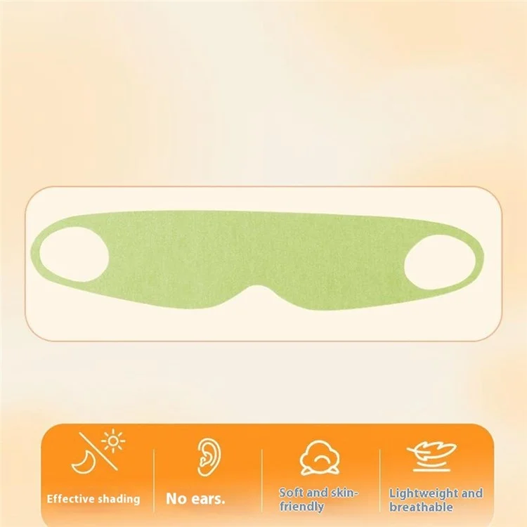 Sleep Eye Mask Lightweight Ear Hanging Eye Cover for Eye Fatigue Relief Travel Nap Time - Green