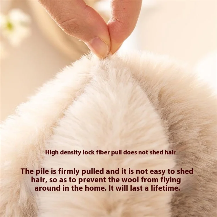 45 x 45cm Autumn Winter Thick Faux Fur Sofa Pillowcase Waist Cushion Cover - Light Coffee