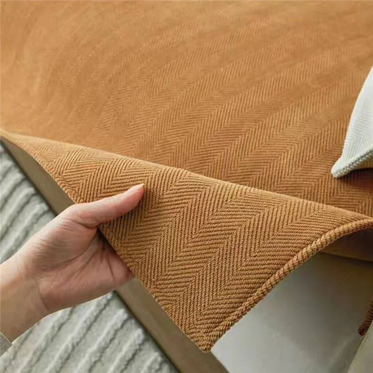 110 x 180cm Solid Color Soft Chenille Sofa Cover Non Slip Couch Protector Slipcover - Matcha Green