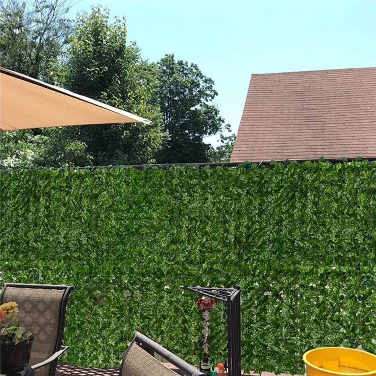 1 x 2m Light Sweet Potato Leaf Artificial Hedge Privacy Screen Faux Leaf Fence Garden Yard Barrier Decor