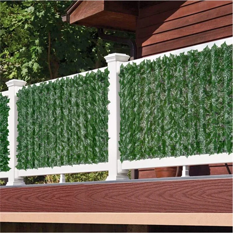 1 x 2m Light Sweet Potato Leaf Artificial Hedge Privacy Screen Faux Leaf Fence Garden Yard Barrier Decor