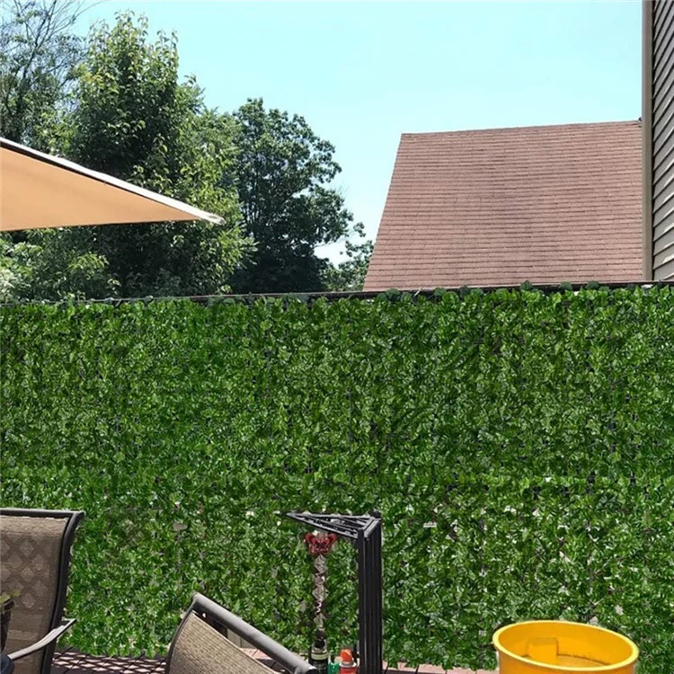 1 x 3m dunkelfarbendes Pothos-Blätter künstliche Hecke Sichtschutz Garten Yard Faux Blatt Zaun Barriere