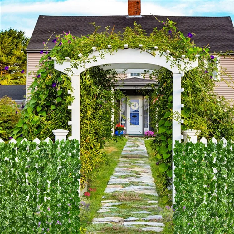 0,5 x 3m Foglie di Pothos di colore chiaro Schermo di privacy artificiale Recinto di foglie finto Decorazione da giardino Barriera da cortile