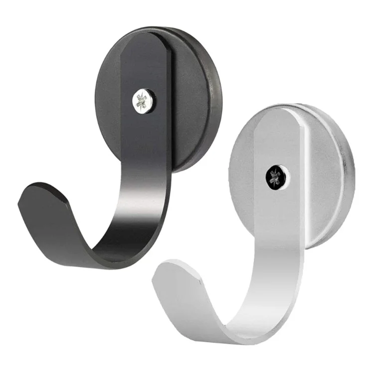Magnetic Wreath Metal Hanger Strong Hook for Towel Coat Umbrella Key - Black