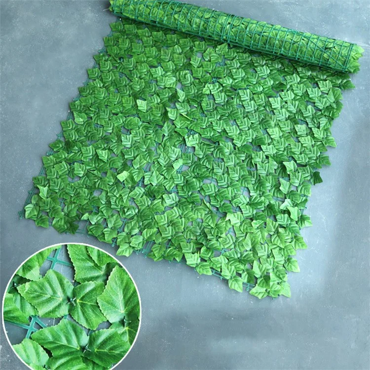 1m x 3m Colored Grape Leaf Artificial Hedge Privacy Fence Garden Balcony Patio Decor