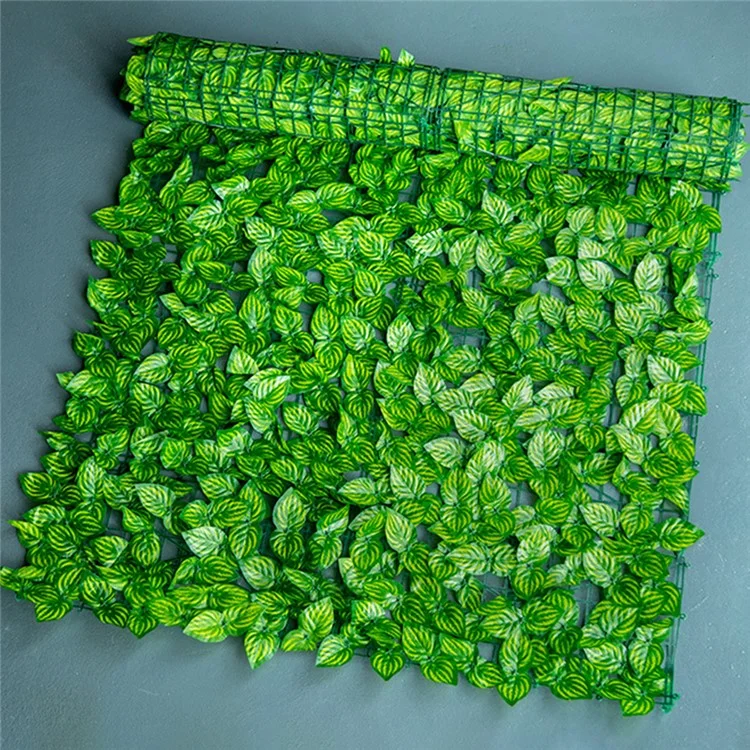 Écran de clôture de confidentialité 0,5 x 3 m, haie artificielle avec feuilles de pastèque factices pour la décoration du jardin et du balcon