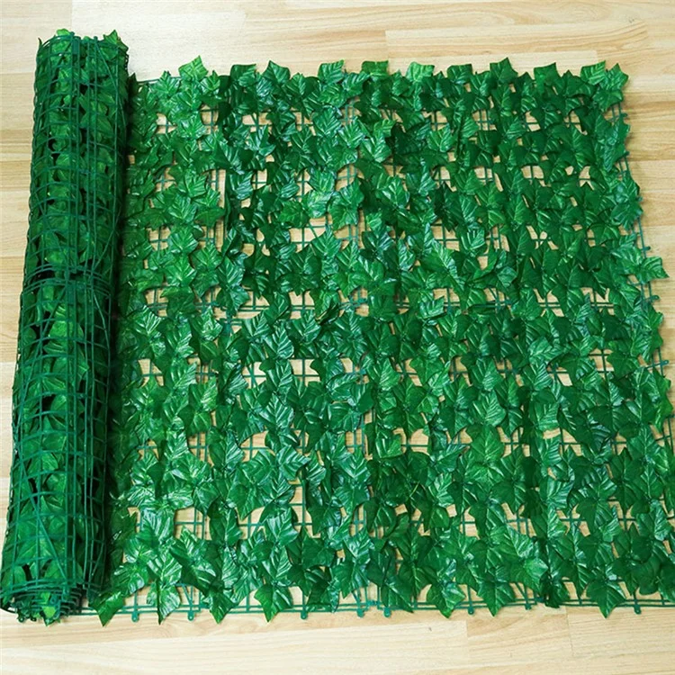 Feuille artificielle Clôture de confidentialité 0,5 m x 3 m Clôture de haie de feuillage artificiel pour décoration de jardin et balcon
