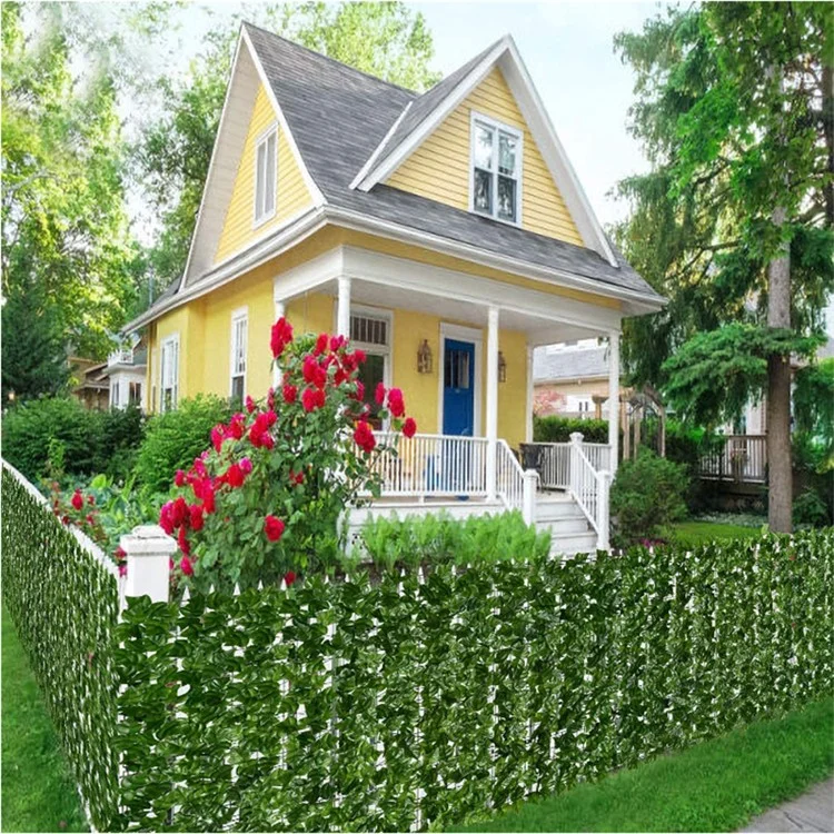 0.5 x 1m Green Perilla Leaf Artificial Hedge Privacy Screen Faux Leaf Fence Garden Balcony Decor