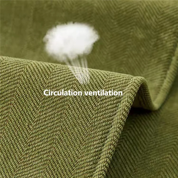 45 x 45cm Soft Chenille Solid Color Chair Cushion Cover Non Slip Seat Pad Cover - Matcha Green