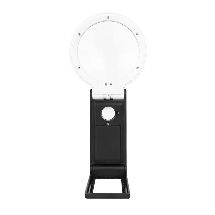 7018C 110mm LED Lupa de Dinero Identificación de Efectivo Diseño Plegable 3.5X 25X Lupa