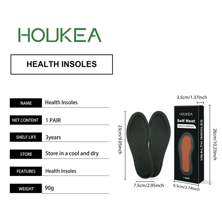 Semelles jetables autocalorifiantes pour l'hiver HOUKEA HK-B05-0027-01 Pads thermiques pour chaussures