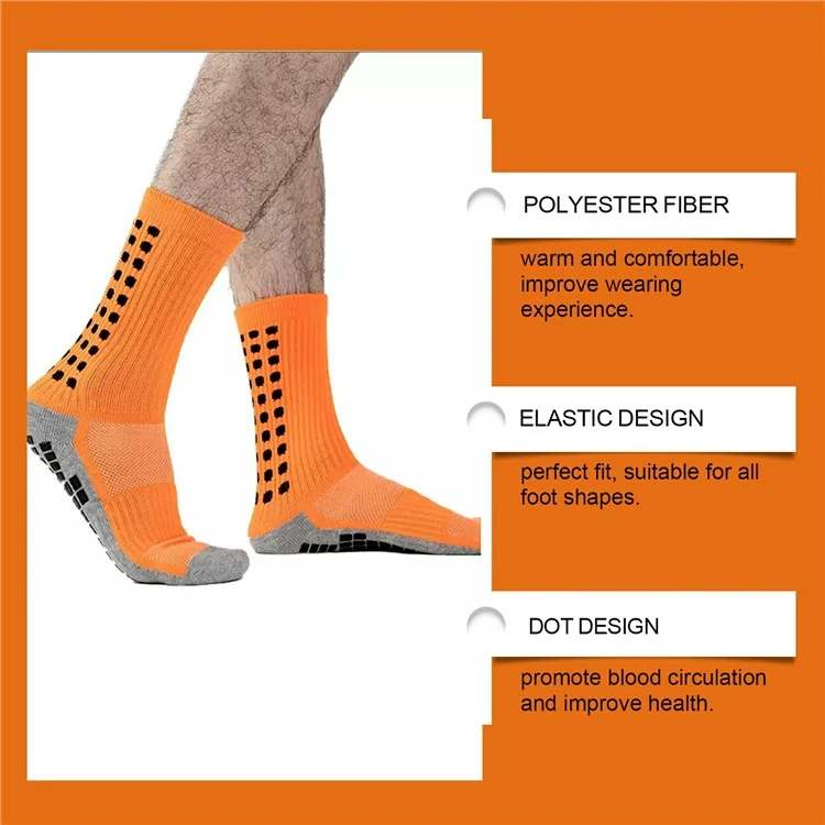 HOUKEA HK-A07-0002-01 rutschfeste, mittelhohe Sportsocken mit Punktmuster, atmungsaktiv, Fußpflege-Socken
