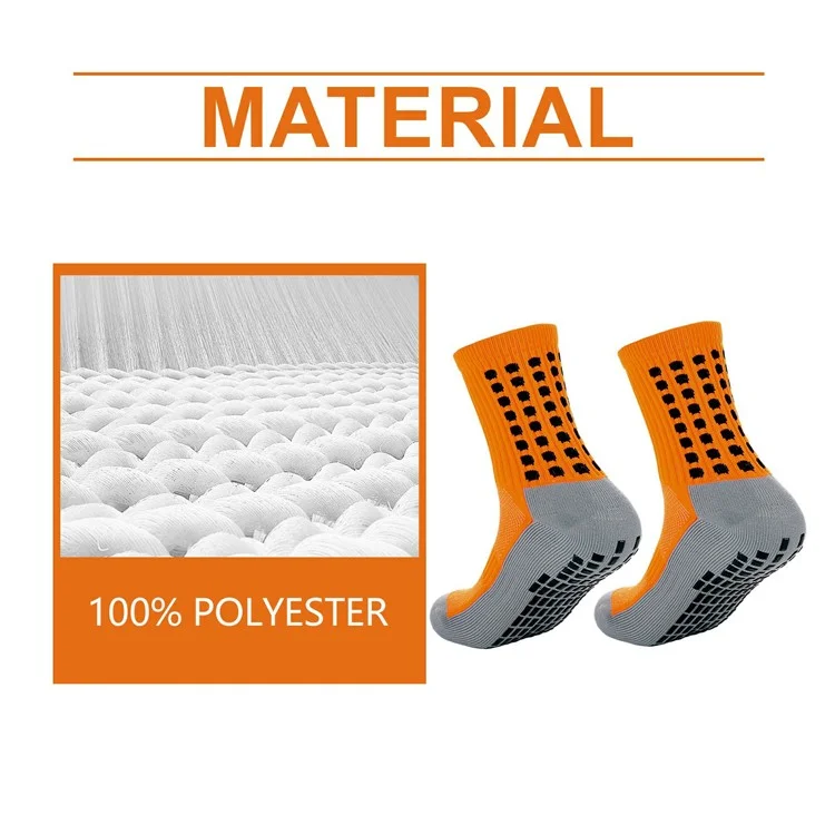 HOUKEA HK-A07-0002-01 rutschfeste, mittelhohe Sportsocken mit Punktmuster, atmungsaktiv, Fußpflege-Socken