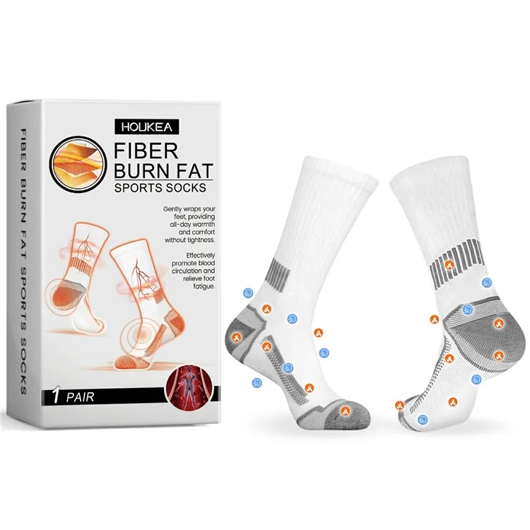 HOUKEA HK-B05-0025-01 1 Paar Fußpflege-Socken rutschfeste elastische Mittelhoch-Sportssocken