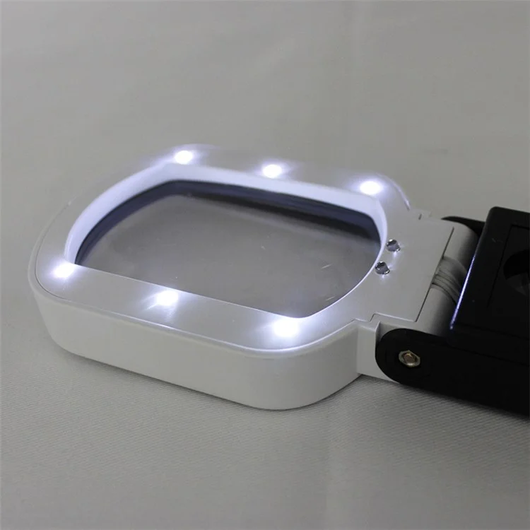 7018FX Square LED Magnifier 10X 25X Magnifying Glass for Jewelry Diamonds Cash Money