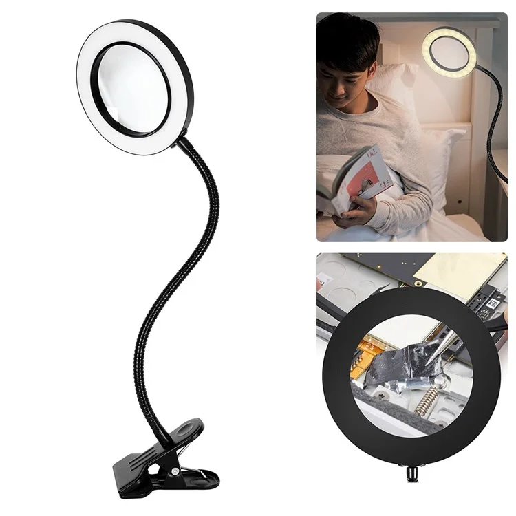 3160B 160 mm de Rotación de 360 ​​grados Iluminante Magnificador 10x Aumento Con Luz de Relleno