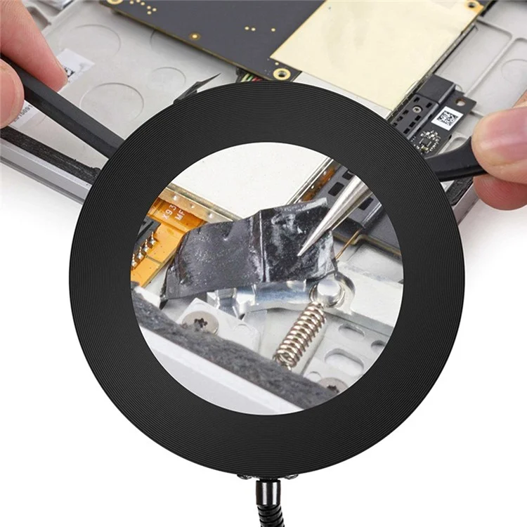 3160B 160 mm de Rotación de 360 ​​grados Iluminante Magnificador 10x Aumento Con Luz de Relleno