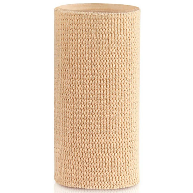 Ankle Support Brace Compression Sleeve Elastic Bandage Foot Heel Protector - Nude