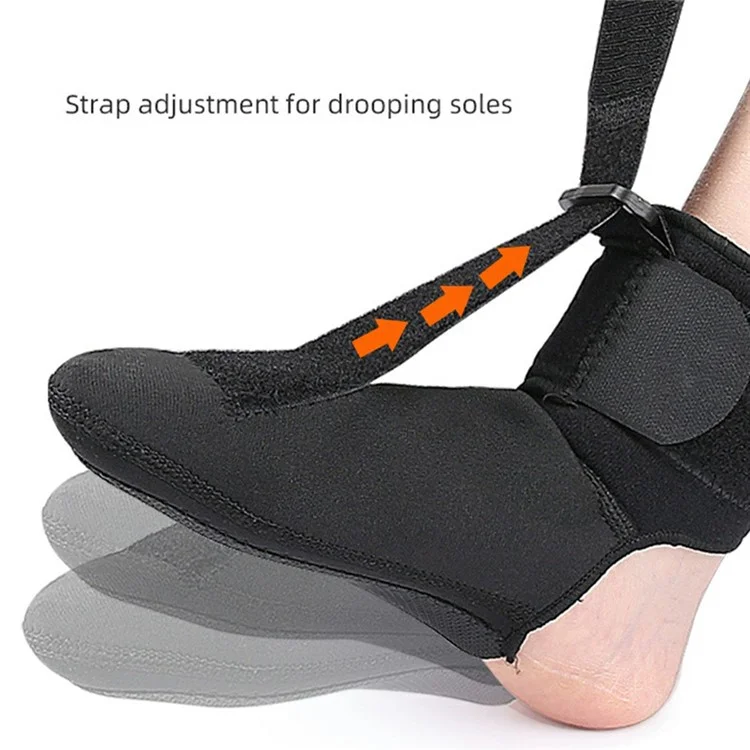 021 Chaussettes orthopédiques pour correction de chute du pied, Bande d'entraînement plantaire Attelle de stretching nocturne pour fasciite plantaire - S / 35-39