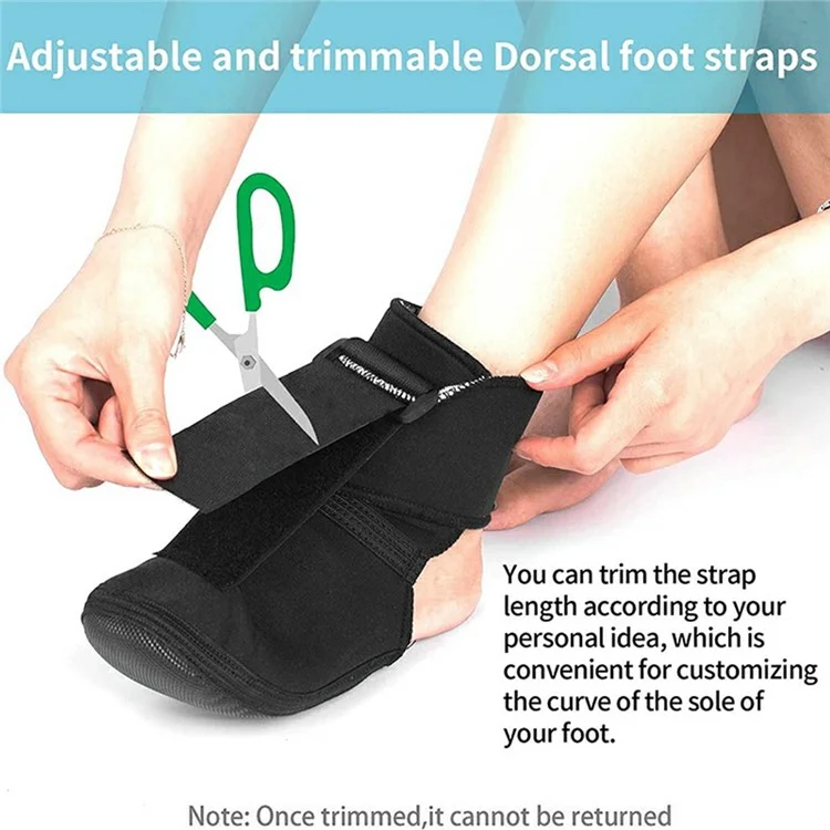 021 Night Splint Socks for Foot Drop Correction, Foot Training Band Plantar Fasciitis Night Stretch Brace - L / Above 44