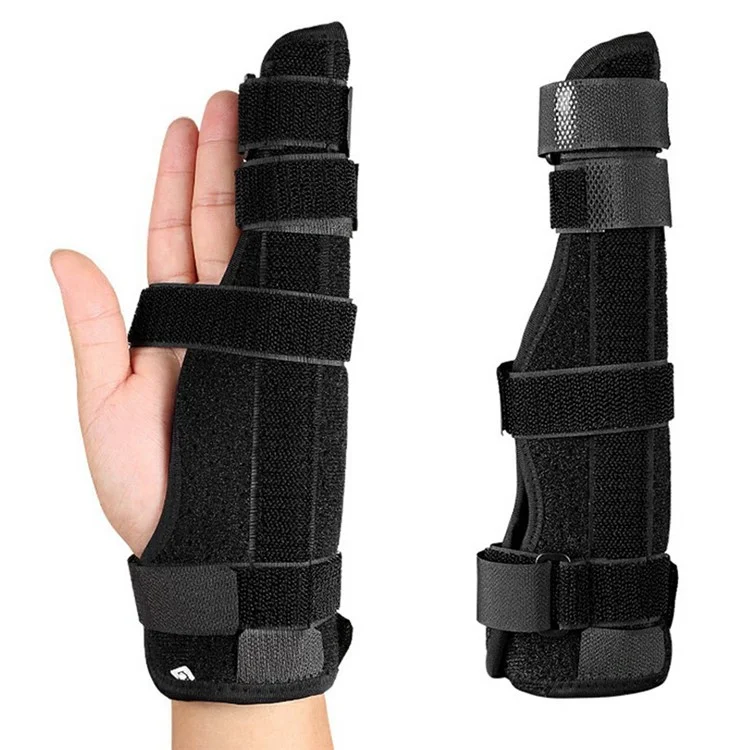 025 Finger Splint Brace 2 Digit Adjustable Breathable Finger Support with Adjustable Straps - M