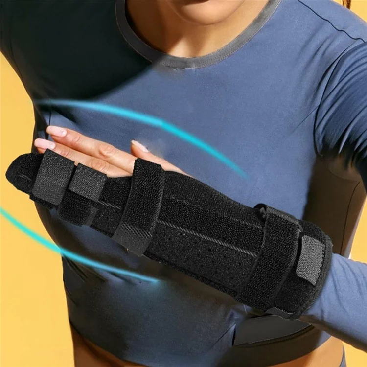 025 Finger Splint Brace 2 Digit Adjustable Breathable Finger Support with Adjustable Straps - M