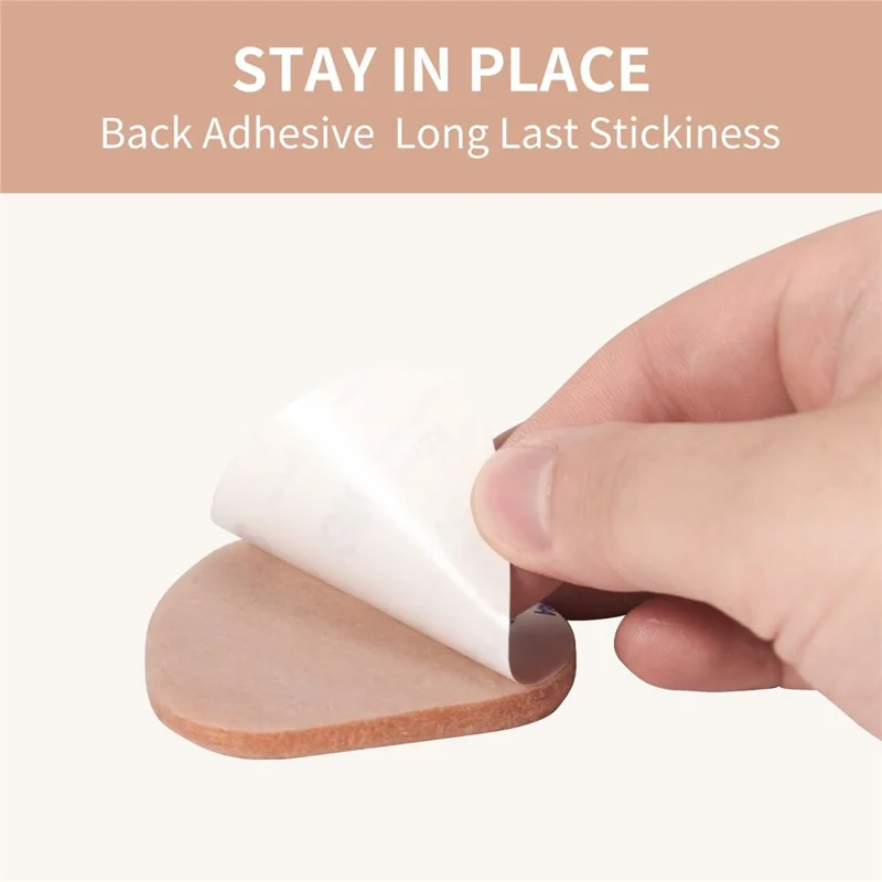 1 Pair Peach Shape Thickened Half Insoles High Heel Cushion Pads Wool Forefoot Inserts - Nude
