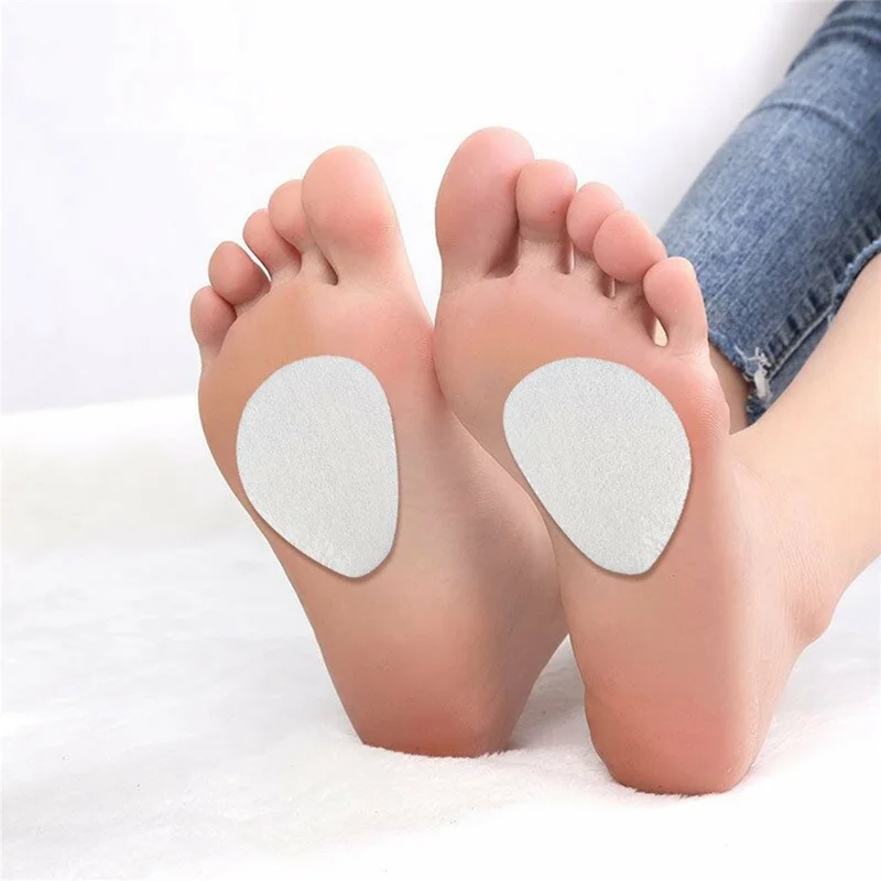 1 Pair Peach Shape Thickened Half Insoles High Heel Cushion Pads Wool Forefoot Inserts - Nude