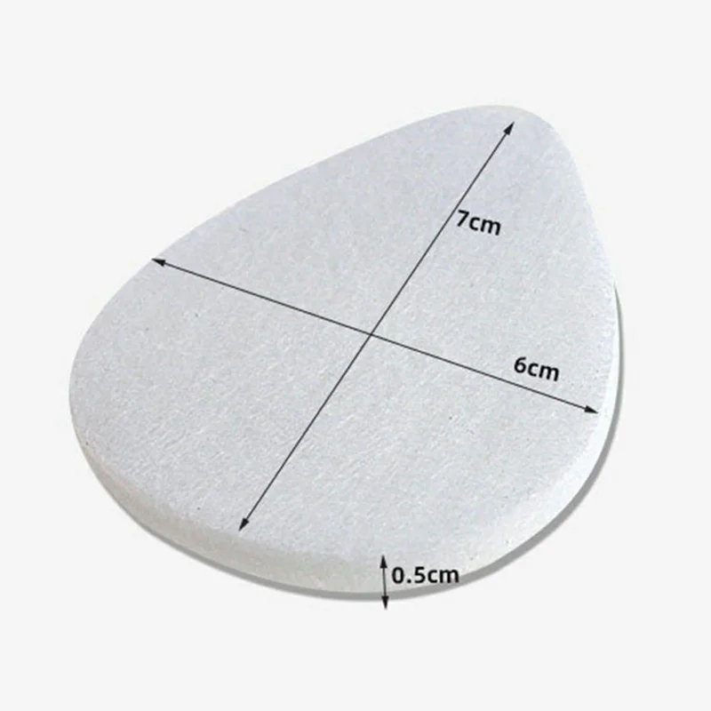 1 Pair Peach Shape Thickened Half Insoles High Heel Cushion Pads Wool Forefoot Inserts - Nude