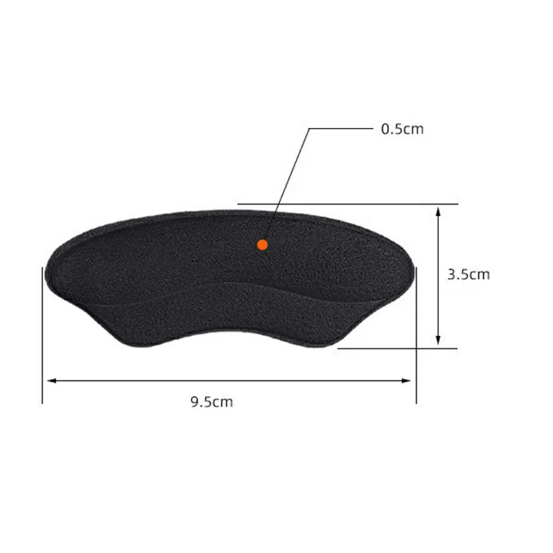 062 1 Pair Sponge Heel Pads Thickened Anti Wear Invisible Shoes Inside Heel Sticker - Apricot