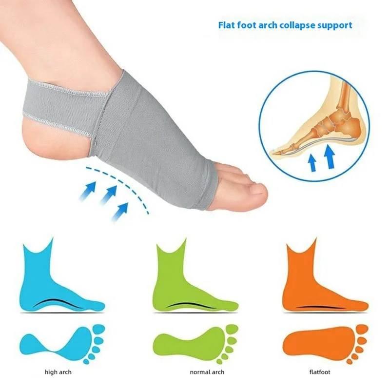 1 Pair Arch Support Brace Sleeves Flat Arch Support Leg Shape Correction Foot Pad Gift For Sports  /  Daily Use