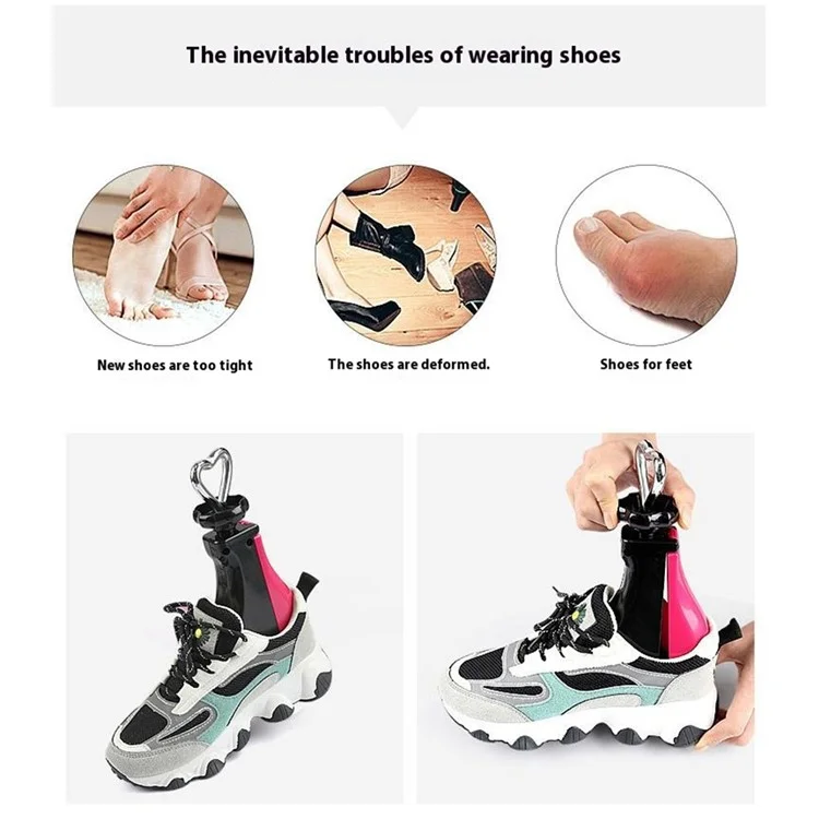 Allargascarpe Regolabile Taglia L Unisex per Uomini e Donne - Espansore di Scarpe Adattabile - Rosa