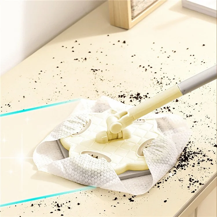 1 Sezione Asta per Pulizia Pavimenti con Salviette Monouso - Bianco Crema