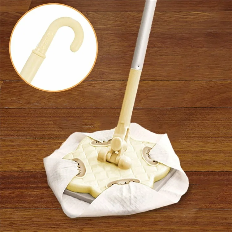 1 Sezione Asta per Pulizia Pavimenti con Salviette Monouso - Bianco Crema