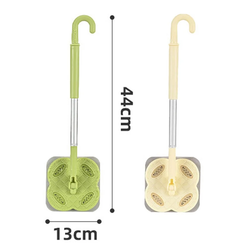 1 Section Pole Household Disposable Face Towel Mop Dust Removal Floor Cleaner - Green
