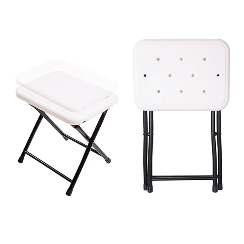 Taburete de ducha plegable de acero al carbono, impermeable y antideslizante, para personas mayores y niños