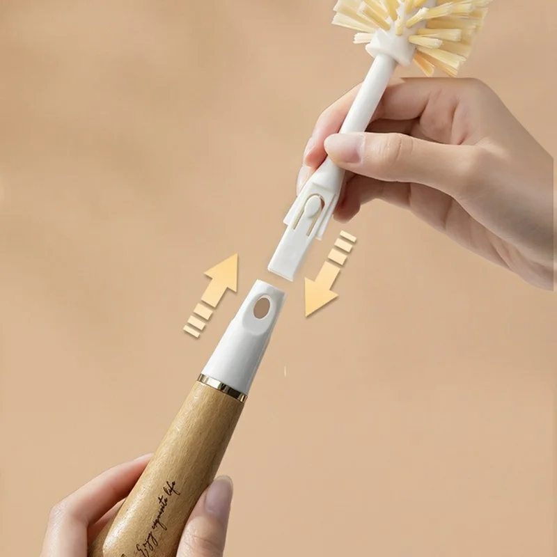 3-in-1 Küchenreinigungsbürsten-Set mit austauschbaren Köpfen Spülbürste Tassenbürste Topfreiniger für Spüle / Flasche / Pfanne