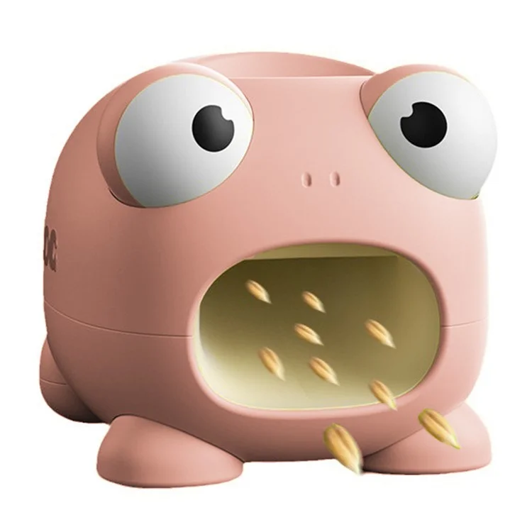 Electric Sunflower Seed Sheller Frog Shaped Automatic Seed Husker Portable Mini Shell Remover - Pink