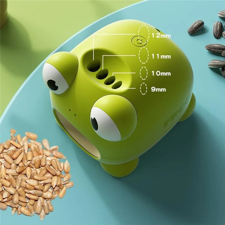Electric Sunflower Seed Sheller Frog Shaped Automatic Seed Husker Portable Mini Shell Remover - Pink