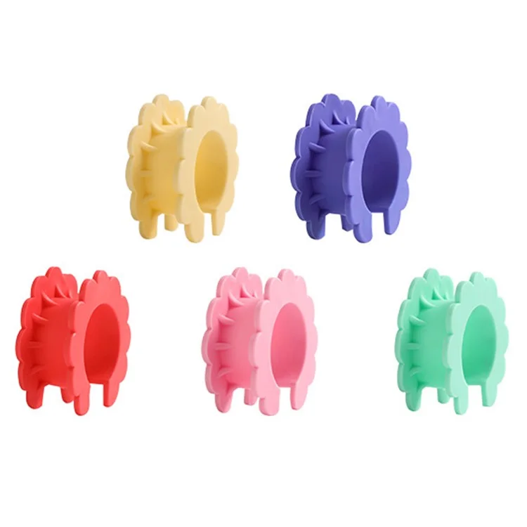 5Pcs Clothes Hanger Anti Wind Clips Drying Rod Clamps Sunflower Non Slip Silicone Fasteners