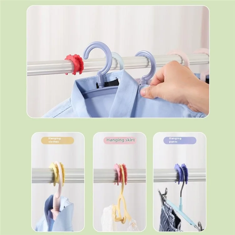 5Pcs Clothes Hanger Anti Wind Clips Drying Rod Clamps Sunflower Non Slip Silicone Fasteners
