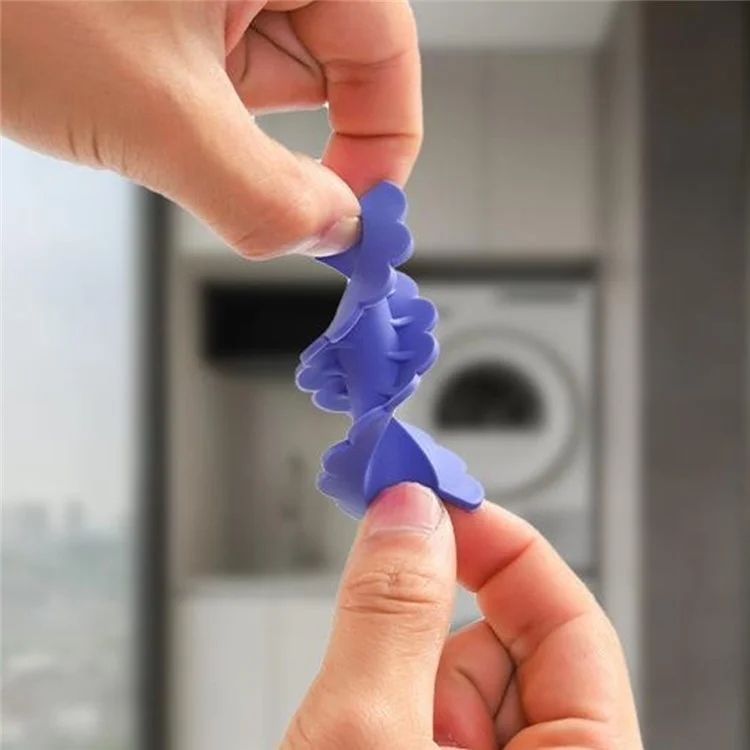 5Pcs Clothes Hanger Anti Wind Clips Drying Rod Clamps Sunflower Non Slip Silicone Fasteners