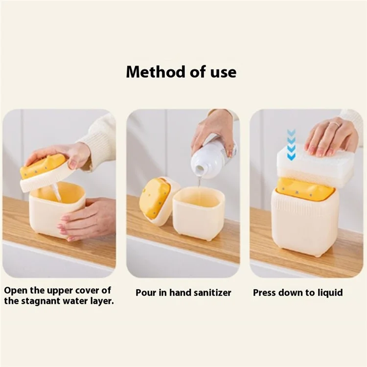 Cute Cat Shaped Dish Soap Dispenser Kitchen Sink Liquid Soap Pump Detergent Dispenser - Yellow