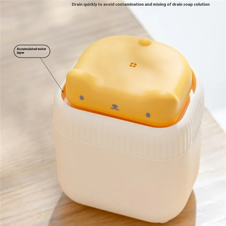Cute Cat Shaped Dish Soap Dispenser Kitchen Sink Liquid Soap Pump Detergent Dispenser - Yellow