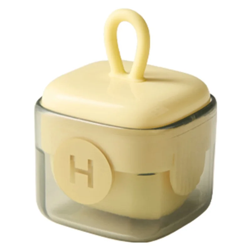 Portable Reusable Lint Roller Washable Square Sticky Clothes Hair Dust Remover - Cream White