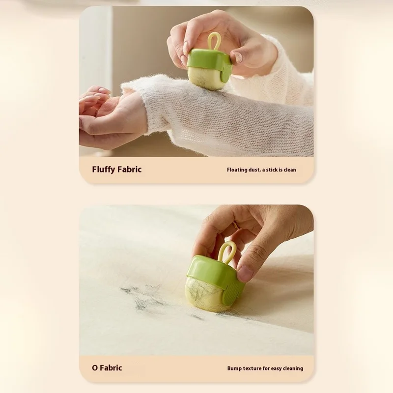 Portable Reusable Lint Roller Washable Square Sticky Clothes Hair Dust Remover - Cream White