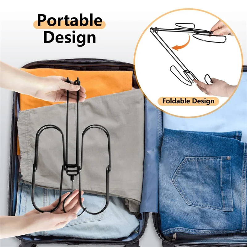 Foldable Hat Organizer Rack Space Saving Iron Art Hanging Hooks for Bags Belts Ties