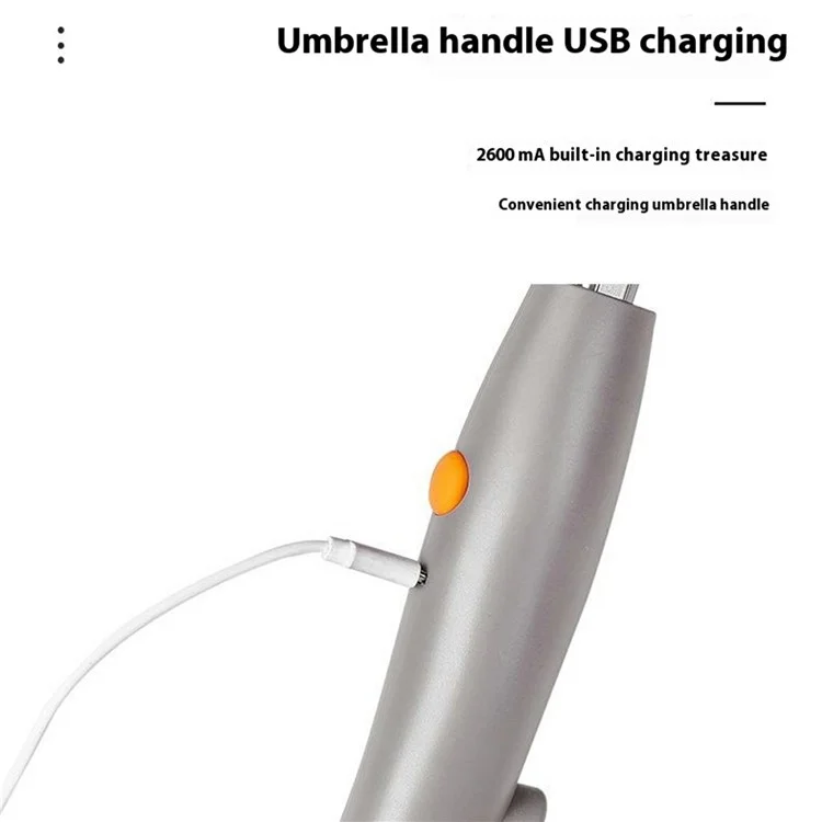 3 In 1 Summer UV Protection Portable Misting Umbrella with Cooling Fan ( USB Rechargeable ) - Orange