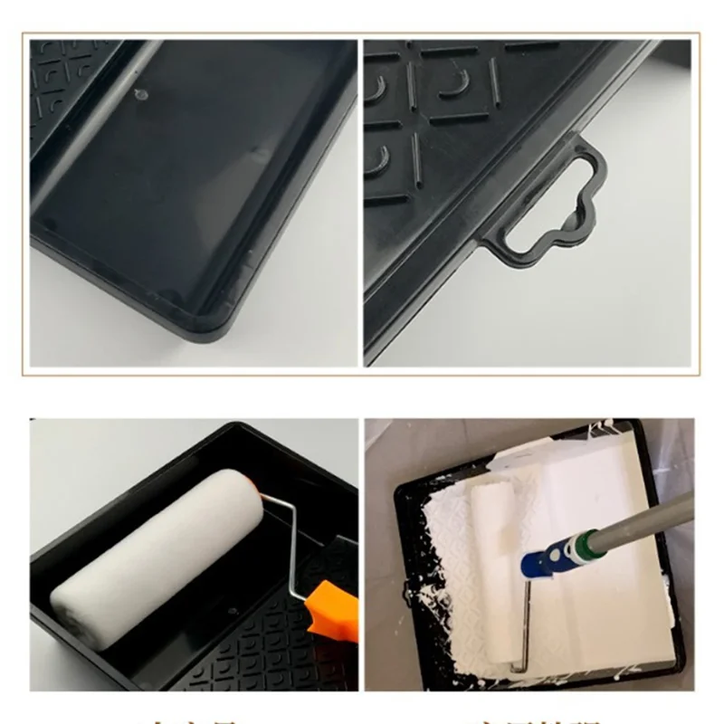 Paint Roller Tray Large Capacity Painting Tool for Latex and Wall Paint Easy Clean Sturdy Design with Handle